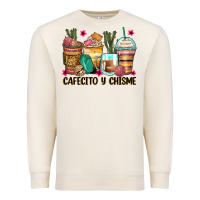 Sandshell cafecito y chisme coffee cups Premium Sweatshirt - Zillion Design Studio