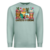 Seafoam cafecito y chisme coffee cups Premium Sweatshirt - Zillion Design Studio