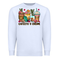 White cafecito y chisme coffee cups Premium Sweatshirt - Zillion Design Studio