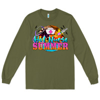 Army Green hot nurse summer Long Sleeve Tee - BarkalooDesign