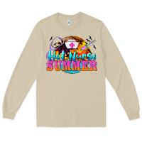 Mushroom hot nurse summer Long Sleeve Tee - BarkalooDesign