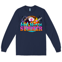 Navy hot nurse summer Long Sleeve Tee - BarkalooDesign