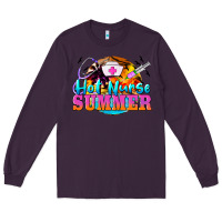 Plum hot nurse summer Long Sleeve Tee - BarkalooDesign