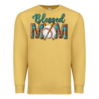 Antique Gold western blessed mom with baseball Premium Sweatshirt - texasbilliewilder