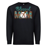 Black western blessed mom with baseball Premium Sweatshirt - texasbilliewilder