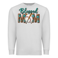 Dove Grey western blessed mom with baseball Premium Sweatshirt - texasbilliewilder