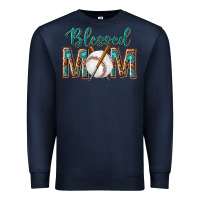 Navy western blessed mom with baseball Premium Sweatshirt - texasbilliewilder