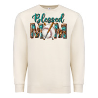 Sandshell western blessed mom with baseball Premium Sweatshirt - texasbilliewilder