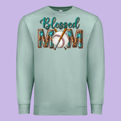 Western Blessed Mom With Baseball Premium Sweatshirt Designed By Texasbilliewilder