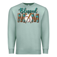 Seafoam western blessed mom with baseball Premium Sweatshirt - texasbilliewilder