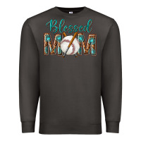 Smoke western blessed mom with baseball Premium Sweatshirt - texasbilliewilder