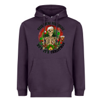Plum When you're dead inside but it's christmas Heavyweight Hoodie - RanaPortraitStore