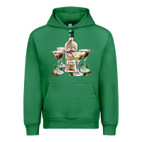 Emerald martini glasses and martini bottle Urban Hoodie - AdoDesignShop
