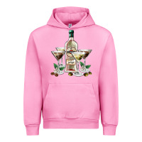 Fuchsia Pink martini glasses and martini bottle Urban Hoodie - AdoDesignShop