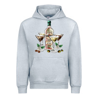 Heather Grey martini glasses and martini bottle Urban Hoodie - AdoDesignShop
