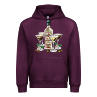 Mauve Wine martini glasses and martini bottle Urban Hoodie - AdoDesignShop