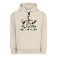 Pigment French Oak martini glasses and martini bottle Urban Hoodie - AdoDesignShop
