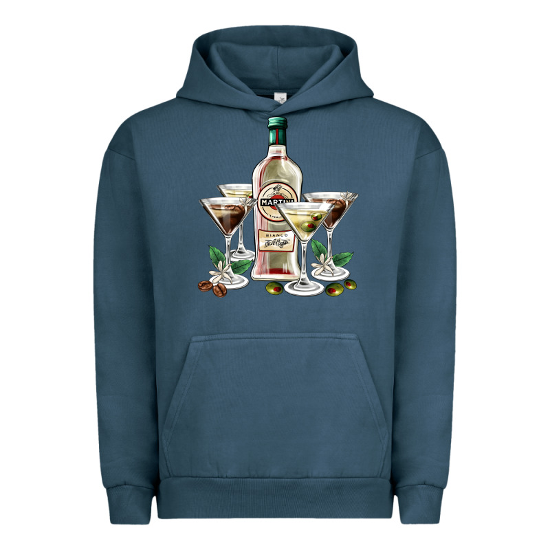 Martini Glasses And Martini Bottle Urban Hoodie by AdoDesignShop | Teevron