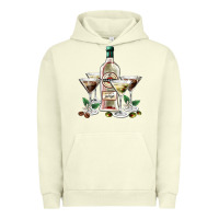 Pigment Pistachio martini glasses and martini bottle Urban Hoodie - AdoDesignShop