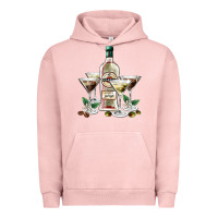 Pigment Salmon martini glasses and martini bottle Urban Hoodie - AdoDesignShop