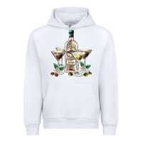 White martini glasses and martini bottle Urban Hoodie - AdoDesignShop
