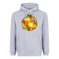 Heather Grey christmas  softball Heavyweight Hoodie - Zillion Design Studio