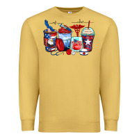 Antique Gold American nurse coffee cups Premium Sweatshirt - Zillion Design Studio