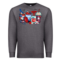 Charcoal Heather American nurse coffee cups Premium Sweatshirt - Zillion Design Studio