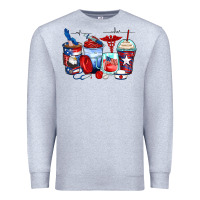 Heather Grey American nurse coffee cups Premium Sweatshirt - Zillion Design Studio