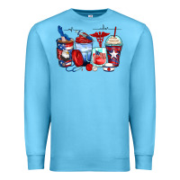 Ocean Blue American nurse coffee cups Premium Sweatshirt - Zillion Design Studio