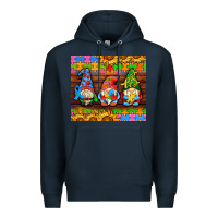 Navy autism gnomes Premium Hoodie - AdoDesignShop