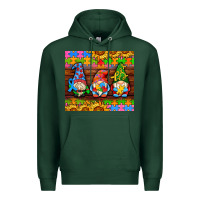 Sports Green autism gnomes Premium Hoodie - AdoDesignShop