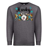 Charcoal Heather husky mom western Premium Sweatshirt - RanaPortraitStore