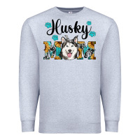Heather Grey husky mom western Premium Sweatshirt - RanaPortraitStore