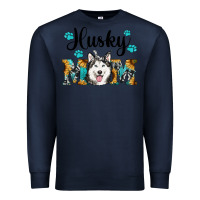 Navy husky mom western Premium Sweatshirt - RanaPortraitStore