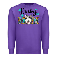 Purple husky mom western Premium Sweatshirt - RanaPortraitStore