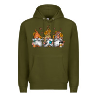Army Green coffee gnomes Premium Hoodie - Jasminsmagicworld