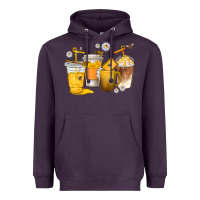 Plum coffee cups bumble bee Heavyweight Hoodie - texasbilliewilder