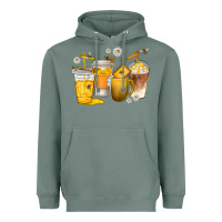 Sage coffee cups bumble bee Heavyweight Hoodie - texasbilliewilder