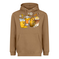 Toasted Coconut coffee cups bumble bee Heavyweight Hoodie - texasbilliewilder