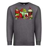 Charcoal Heather wine coffee cups Premium Sweatshirt - Zillion Design Studio