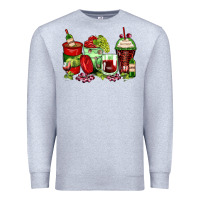 Heather Grey wine coffee cups Premium Sweatshirt - Zillion Design Studio