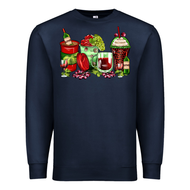 Wine Coffee Cups Premium Sweatshirt by Zillion Design Studio | Teevron