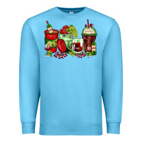 Ocean Blue wine coffee cups Premium Sweatshirt - Zillion Design Studio