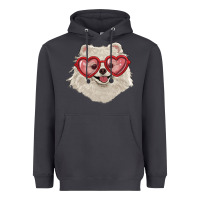 Smoke white pomeranian with love glasses Heavyweight Hoodie - RanaPortraitStore