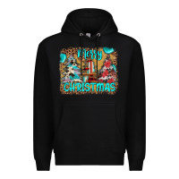Black merry christmas Premium Hoodie - JahusDesignShop