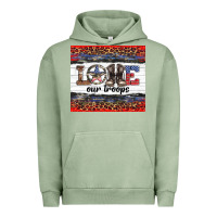 Pigment Oil Green armed forces day love our troops Urban Hoodie - Artiststas