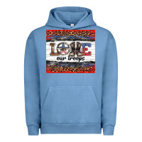 Pigment Pebble Blue armed forces day love our troops Urban Hoodie - Artiststas