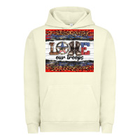 Pigment Pistachio armed forces day love our troops Urban Hoodie - Artiststas