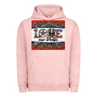 Pigment Salmon armed forces day love our troops Urban Hoodie - Artiststas